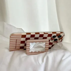 Iphone Cases*Boogzel Clothing Groovy Mirror Checker iPhone Case Brown