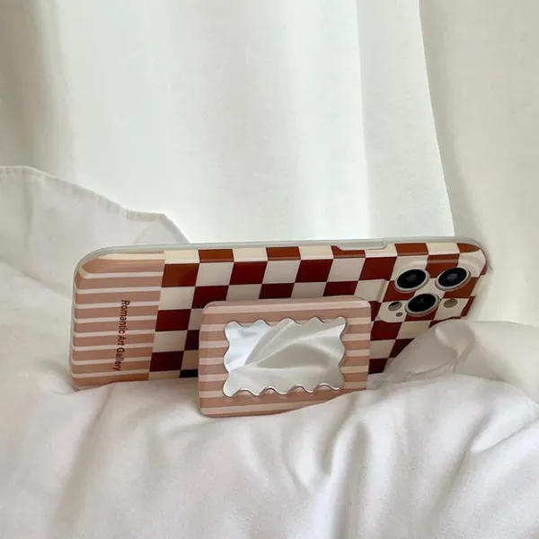Iphone Cases*Boogzel Clothing Groovy Mirror Checker iPhone Case Brown