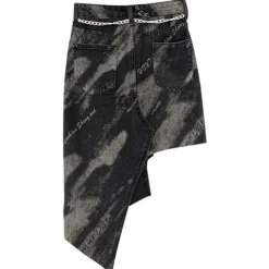 Skirts*Boogzel Clothing Grunge Aesthetic Asymmetric Skirt Black