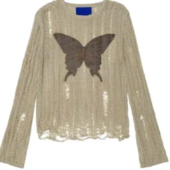 Sweaters|Long Sleeve Tops*Boogzel Clothing Grunge Aesthetic Butterfly Knit Top