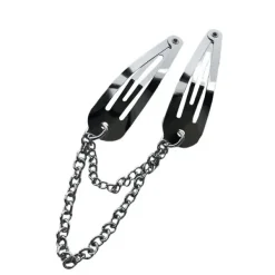 Hair Accessories*Boogzel Clothing Grunge Aesthetic Chain Hair Clips Silver