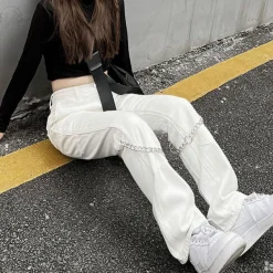 Jeans*Boogzel Clothing Grunge Aesthetic Chain Jeans