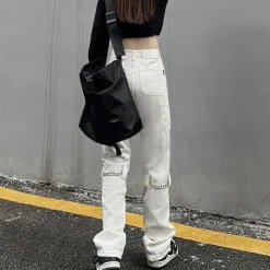 Jeans*Boogzel Clothing Grunge Aesthetic Chain Jeans