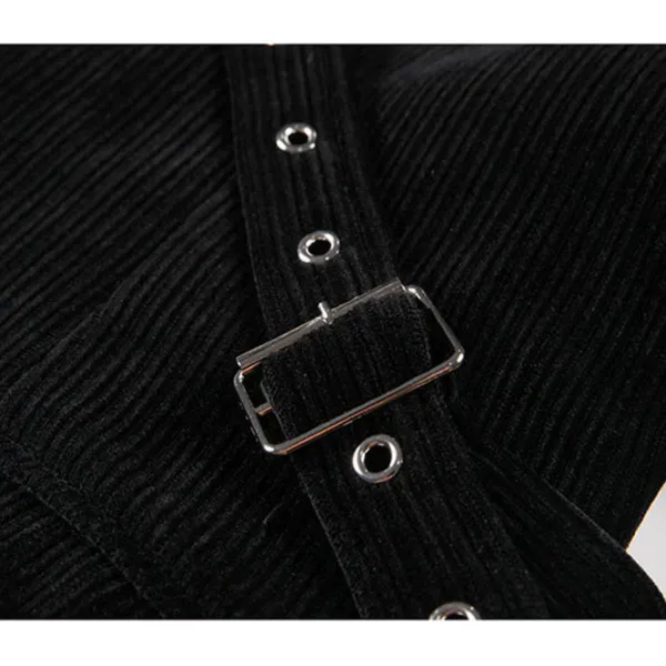 Coats & Jackets*Boogzel Clothing Grunge Aesthetic Cord Jacket Black