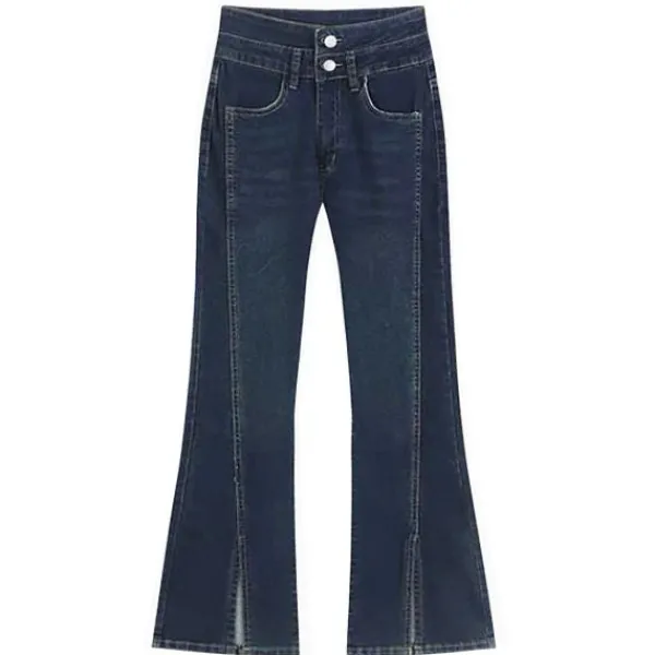 Jeans*Boogzel Clothing Grunge Aesthetic Flare Jeans Blue