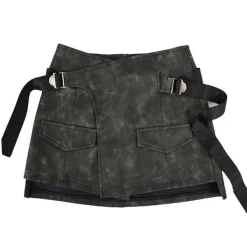 Belts & Chains|Skirts*Boogzel Clothing Grunge Aesthetic Safety Belt Wrap Skirt DarkGrey