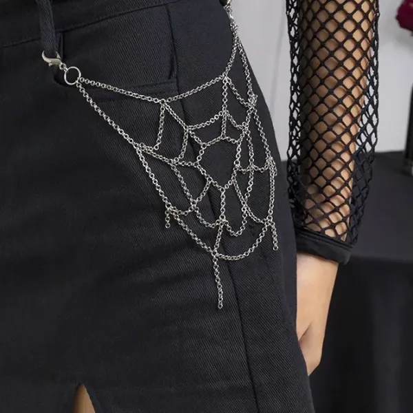 Other|Belts & Chains*Boogzel Clothing Grunge Aesthetic Spiderweb Pant Chain Silver