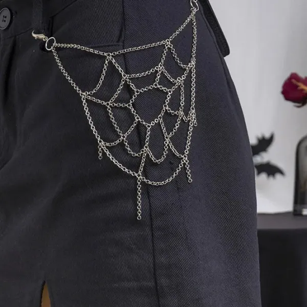 Other|Belts & Chains*Boogzel Clothing Grunge Aesthetic Spiderweb Pant Chain Silver