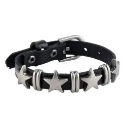 Bracelts*Boogzel Clothing Grunge Aesthetic Star Leather Bracelet