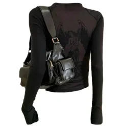 Aesthetic T-Shirts & Graphic Tees|Long Sleeve Tops*Boogzel Clothing Grunge Angel Back Top