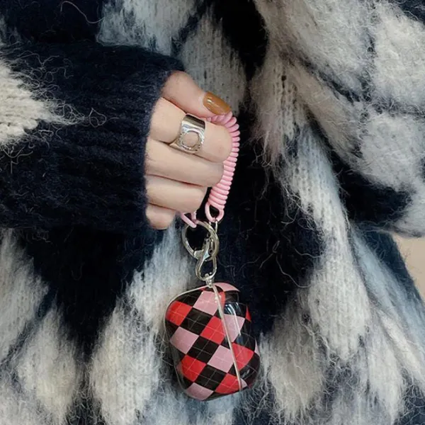 Iphone Cases*Boogzel Clothing Grunge Argyle AirPods Case Red/black