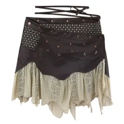 Skirts*Boogzel Clothing Grunge Fairy Mini Skirt Brown