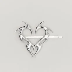 Hair Accessories*Boogzel Clothing Grunge Heart Hair Pin Silver
