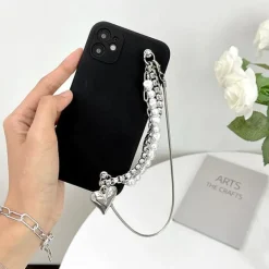 Iphone Cases*Boogzel Clothing Grunge Pearl Chain iPhone Case Black