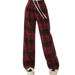 Pants & Trousers*Boogzel Clothing Grunge Plaid Pants in Red