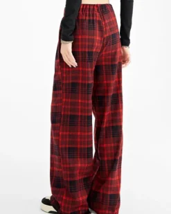 Pants & Trousers*Boogzel Clothing Grunge Plaid Pants in Red
