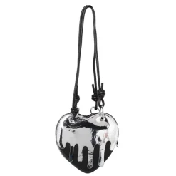 Bags & Purses*Boogzel Clothing Grunge Silver Drip Heart Handbag