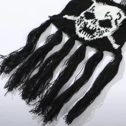 Other*Boogzel Clothing Grunge Skull Knitted Scarf