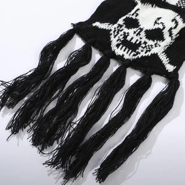 Other*Boogzel Clothing Grunge Skull Knitted Scarf