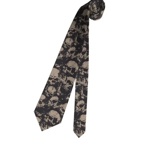 Other*Boogzel Clothing Grunge Skull Tie Black