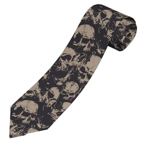 Other*Boogzel Clothing Grunge Skull Tie Black