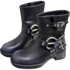 Classics|Boots / Platform Boots*Boogzel Clothing Grunge Sleaze Motorcycle Buckle Boots