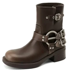 Classics|Boots / Platform Boots*Boogzel Clothing Grunge Sleaze Motorcycle Buckle Boots