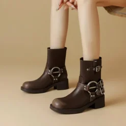 Classics|Boots / Platform Boots*Boogzel Clothing Grunge Sleaze Motorcycle Buckle Boots