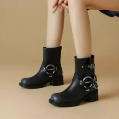 Classics|Boots / Platform Boots*Boogzel Clothing Grunge Sleaze Motorcycle Buckle Boots