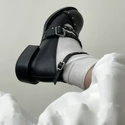 Classics|Sandals / Mary Janes*Boogzel Clothing Grunge Sleaze Studded Mary Janes Black