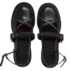 Classics|Sandals / Mary Janes*Boogzel Clothing Grunge Sleaze Studded Mary Janes Black