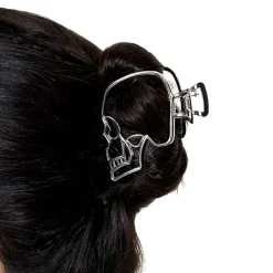 Hair Accessories*Boogzel Clothing Grunge Style Skull Hair Claw Silver