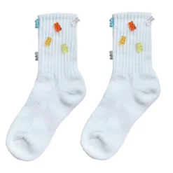Socks*Boogzel Clothing Gummy Bear Crew Socks White