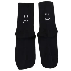 Socks*Boogzel Clothing Happy & Sad Face Print Socks