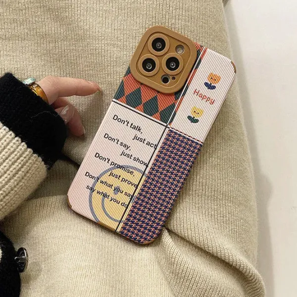 Iphone Cases*Boogzel Clothing Happy Patchwork iPhone Case
