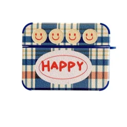 Iphone Cases*Boogzel Clothing Happy Plaid AirPods Case Blue