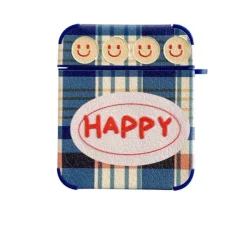 Iphone Cases*Boogzel Clothing Happy Plaid AirPods Case Blue
