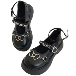 Classics|Sandals / Mary Janes*Boogzel Clothing Heart Chain Chunky Sandals