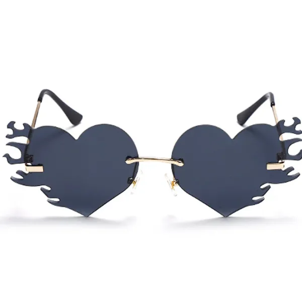 Sunglasses*Boogzel Clothing Heart Flame Glasses
