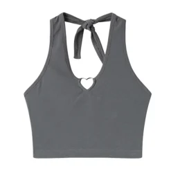 Crop Tops*Boogzel Clothing Heart Hollow Out Halter Top