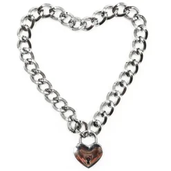 Necklaces & Chokers*Boogzel Clothing Heart Lock Necklace Silver