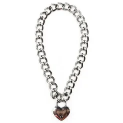 Necklaces & Chokers*Boogzel Clothing Heart Lock Necklace Silver