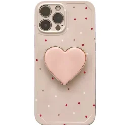 Iphone Cases*Boogzel Clothing Heart Polka Dot iPhone Case Pink