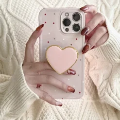 Iphone Cases*Boogzel Clothing Heart Polka Dot iPhone Case Pink