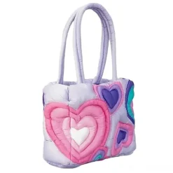Bags & Purses*Boogzel Clothing Heart Puffer Shoulder Bag Purple/pink