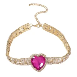 Necklaces & Chokers*Boogzel Clothing Heart Rhinestone Choker
