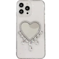 Iphone Cases*Boogzel Clothing Heart Rhinestone iPhone Case Transparent