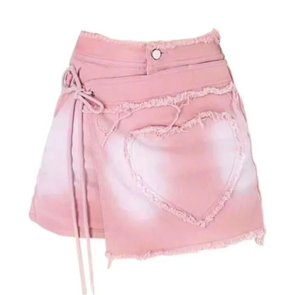 Skirts*Boogzel Clothing Heart Stealer Wrap Skort Pink