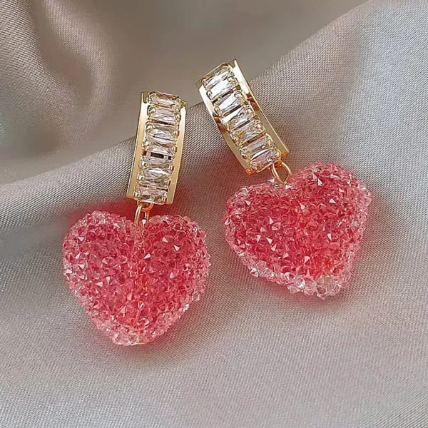 Earrings*Boogzel Clothing Heart Sugar Candy Earrings Pink