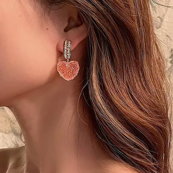 Earrings*Boogzel Clothing Heart Sugar Candy Earrings Pink